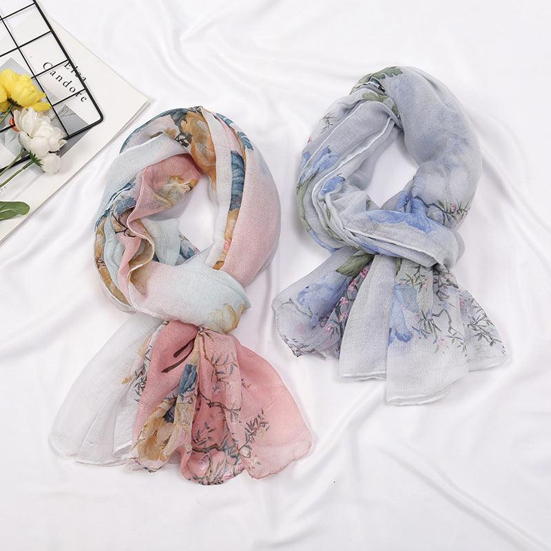 Flower Voile Thin Headcloth