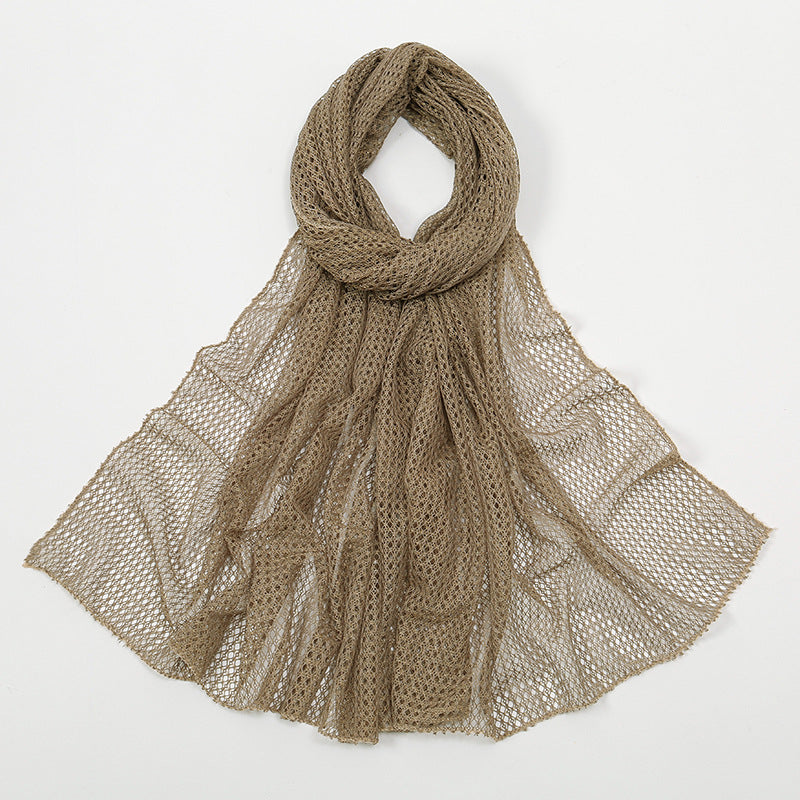 Breathable Gold Mesh Shawl Simple